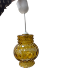Lustre en verre ambré 70s