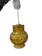 Lustre en verre ambré 70s