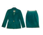 Tailleur jupe en daim 80s