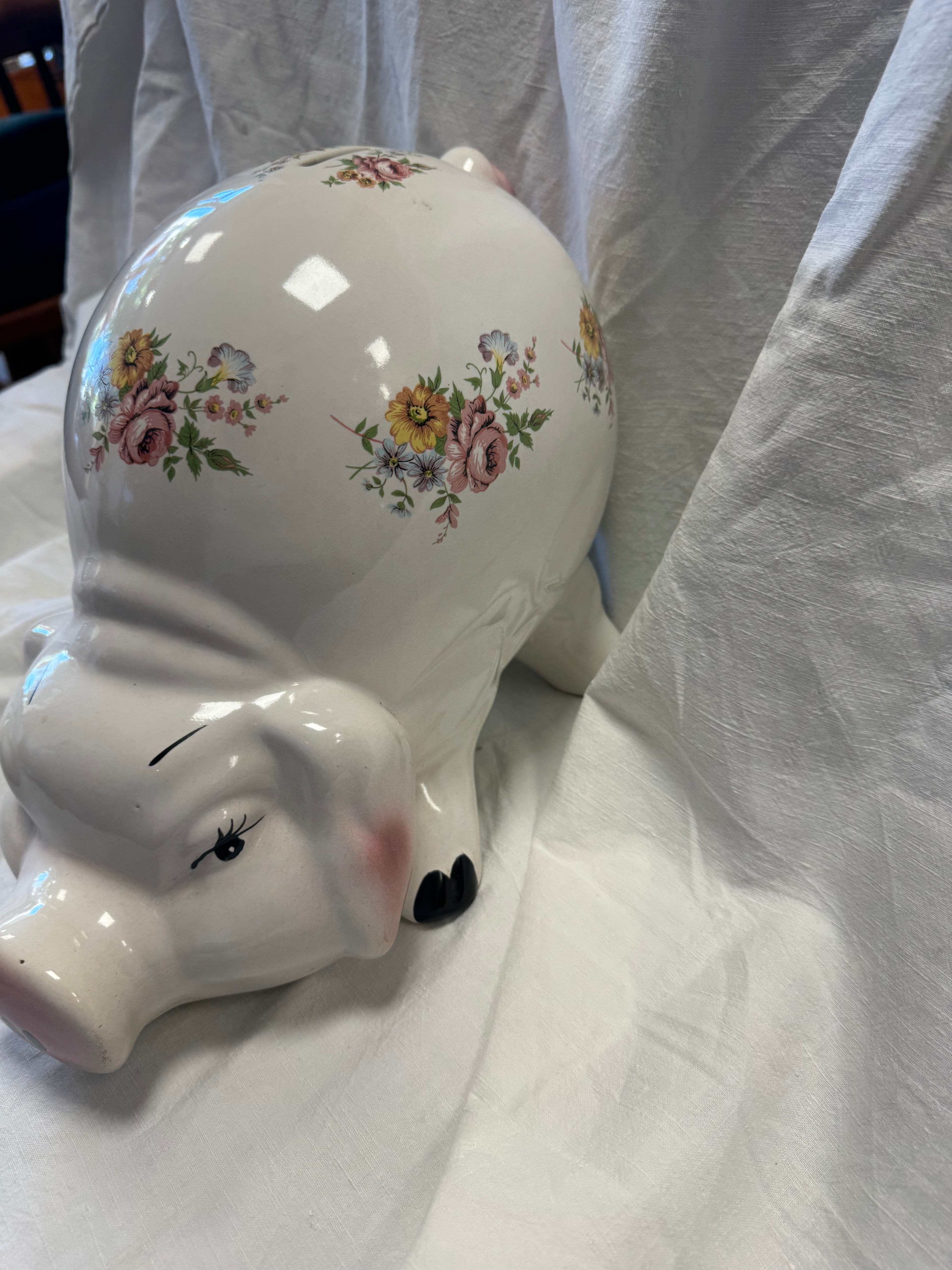 Tirelire cochon en céramique