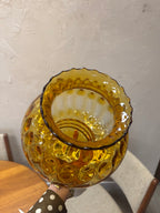 Lustre en verre ambré 70s
