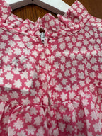 Blouse courte à fleurs