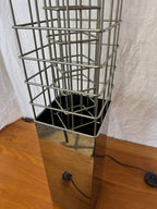 Lampe colonne en acier