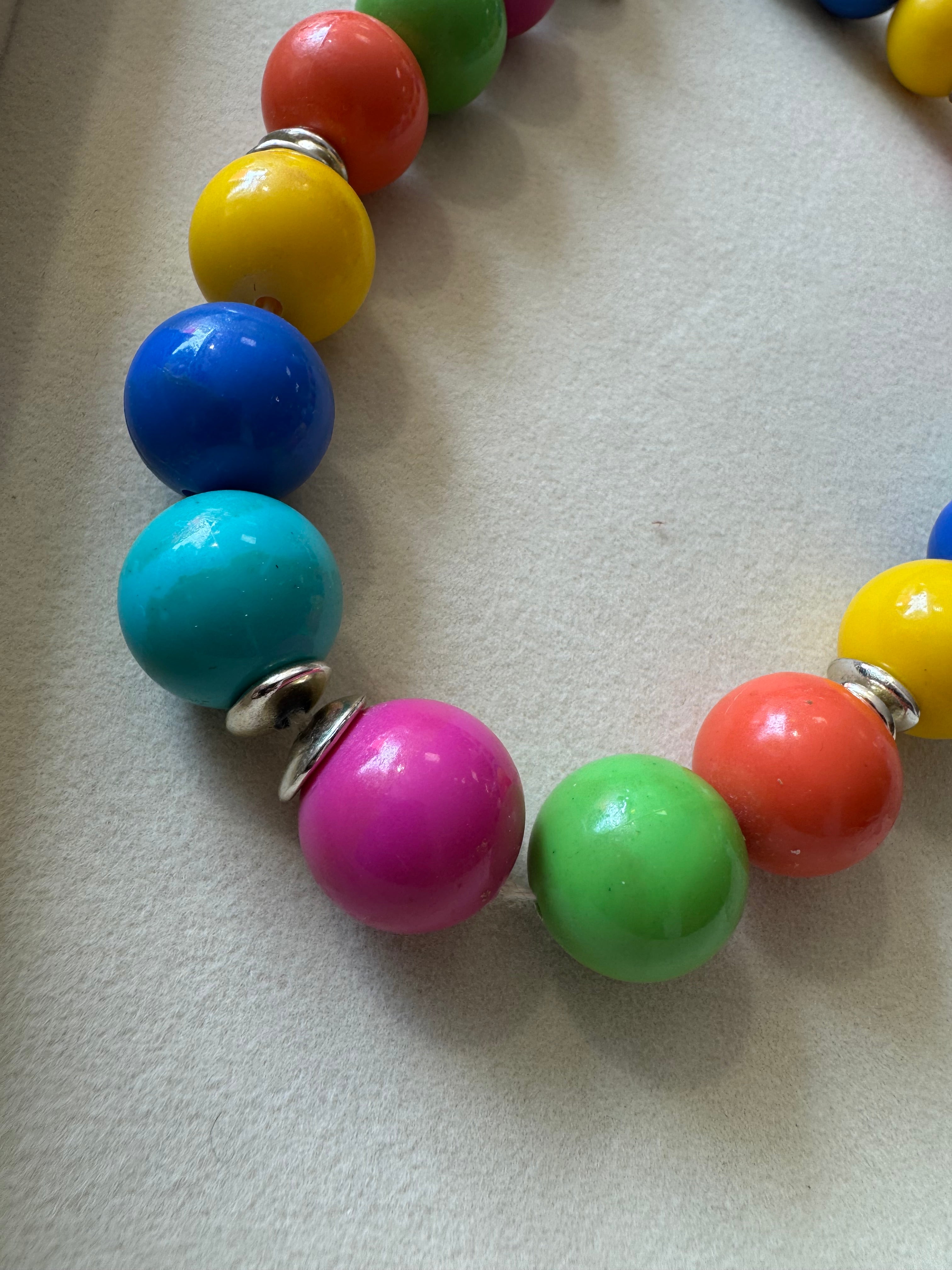 Collier multicolore 80s