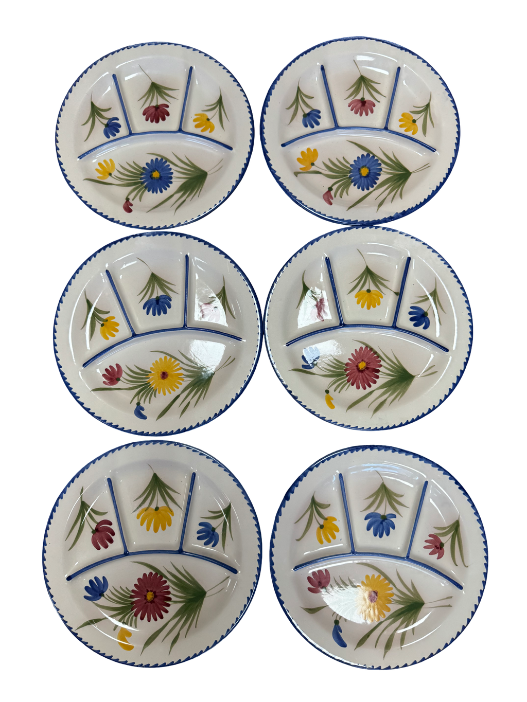 Six assiettes à fondue Saint Clément