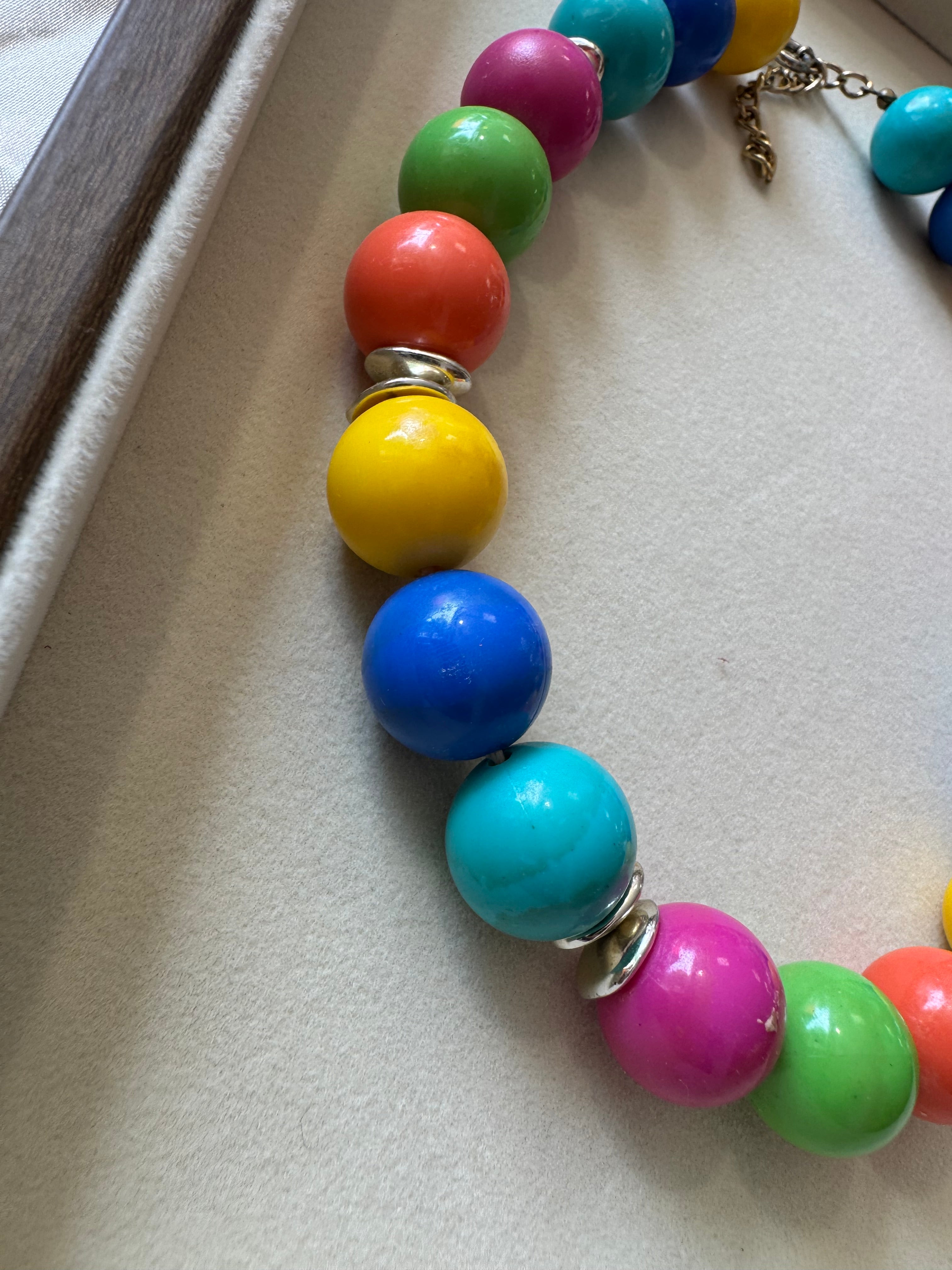 Collier multicolore 80s