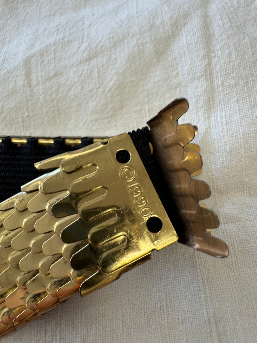 Ceinture en métal doré