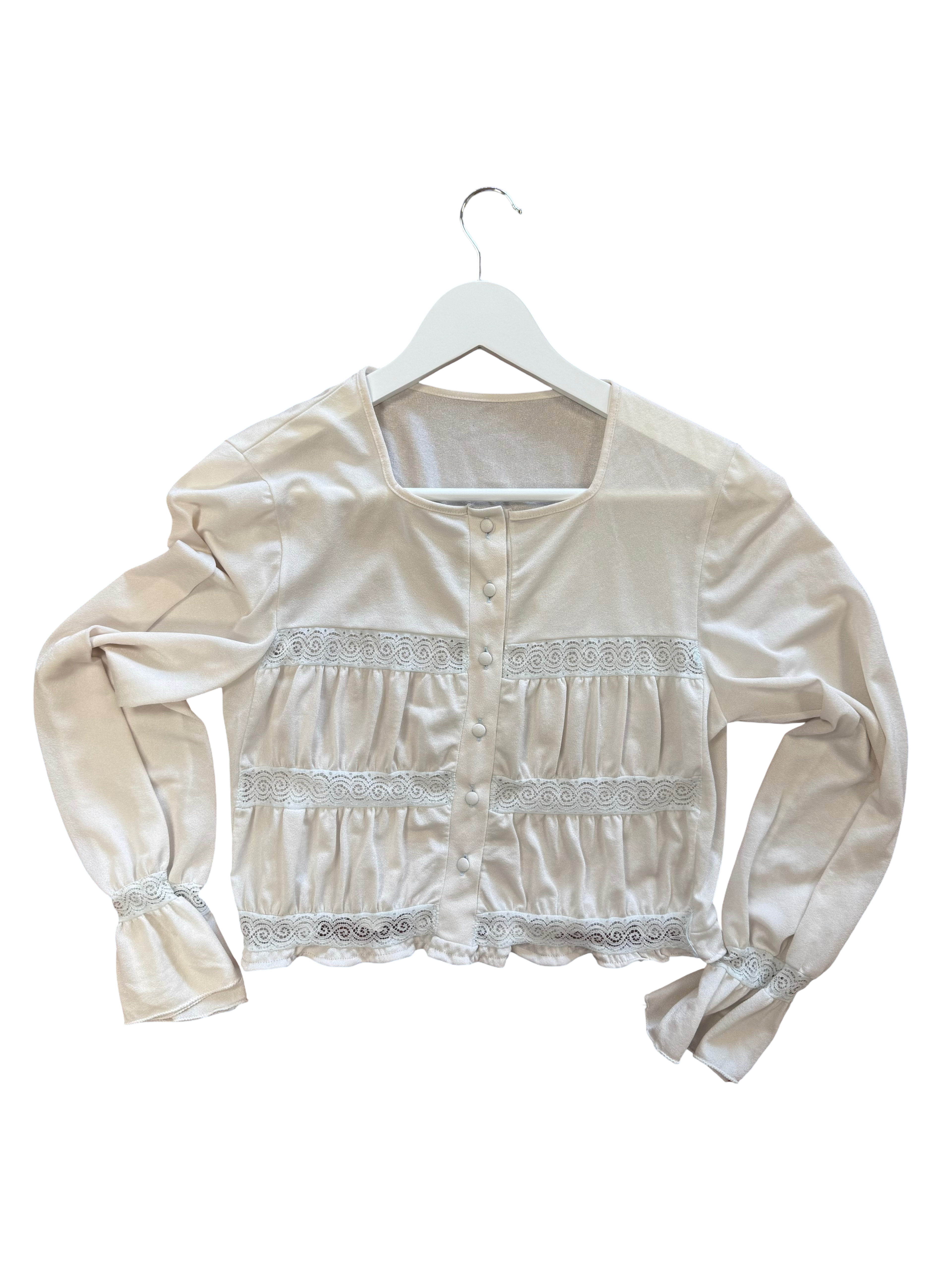 Blouse ajourée 70s