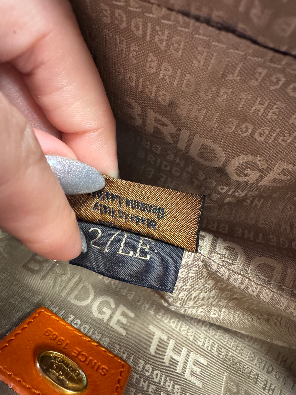 Sac en cuir orange