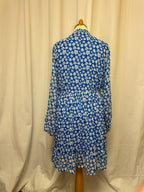 Robe à fleurs bleu