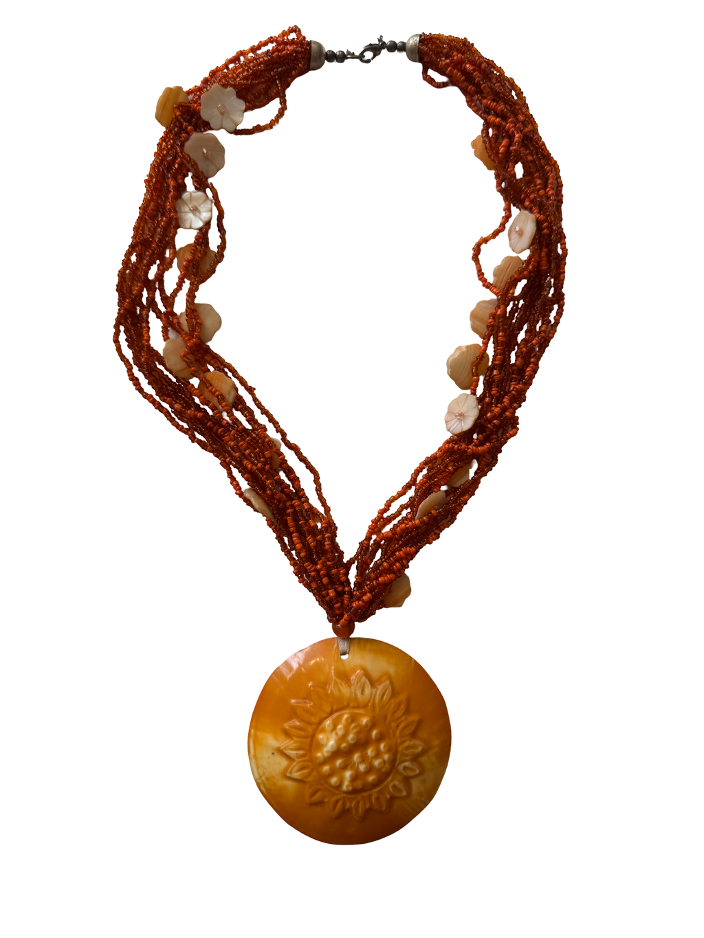 Collier orange 90s