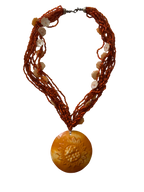 Collier orange 90s