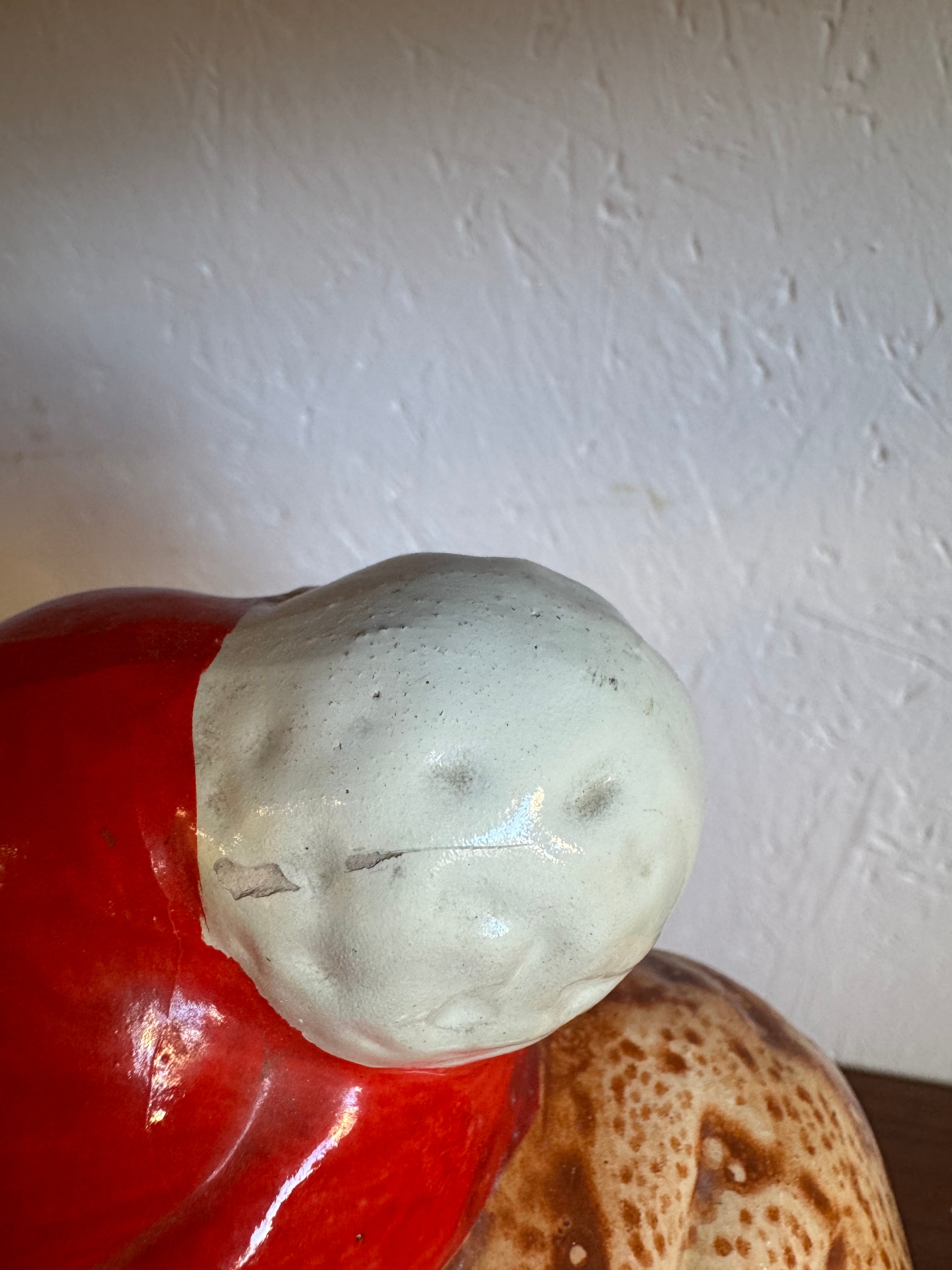 Tirelire clown en céramique