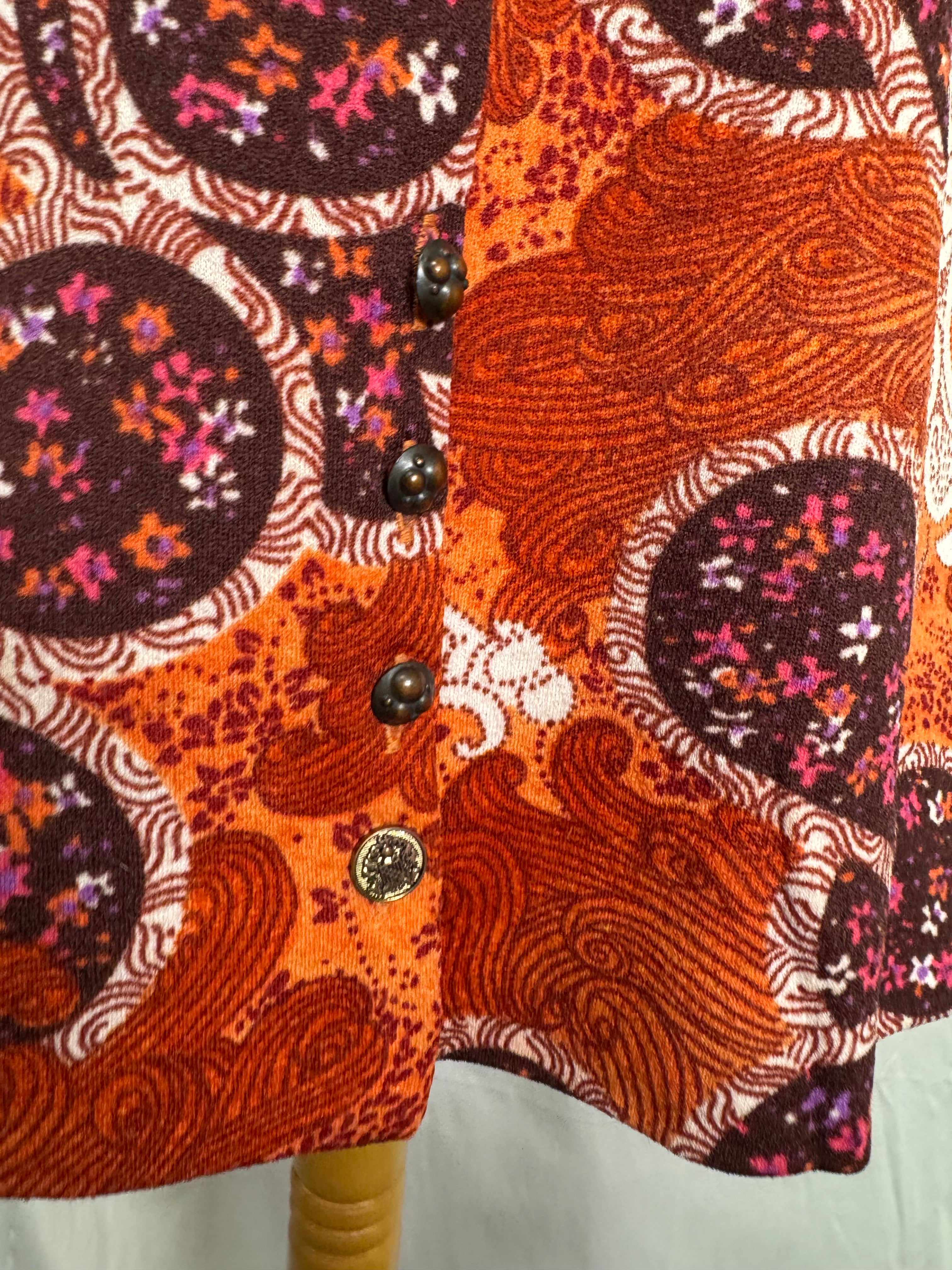 Robe courte à fleurs 70s