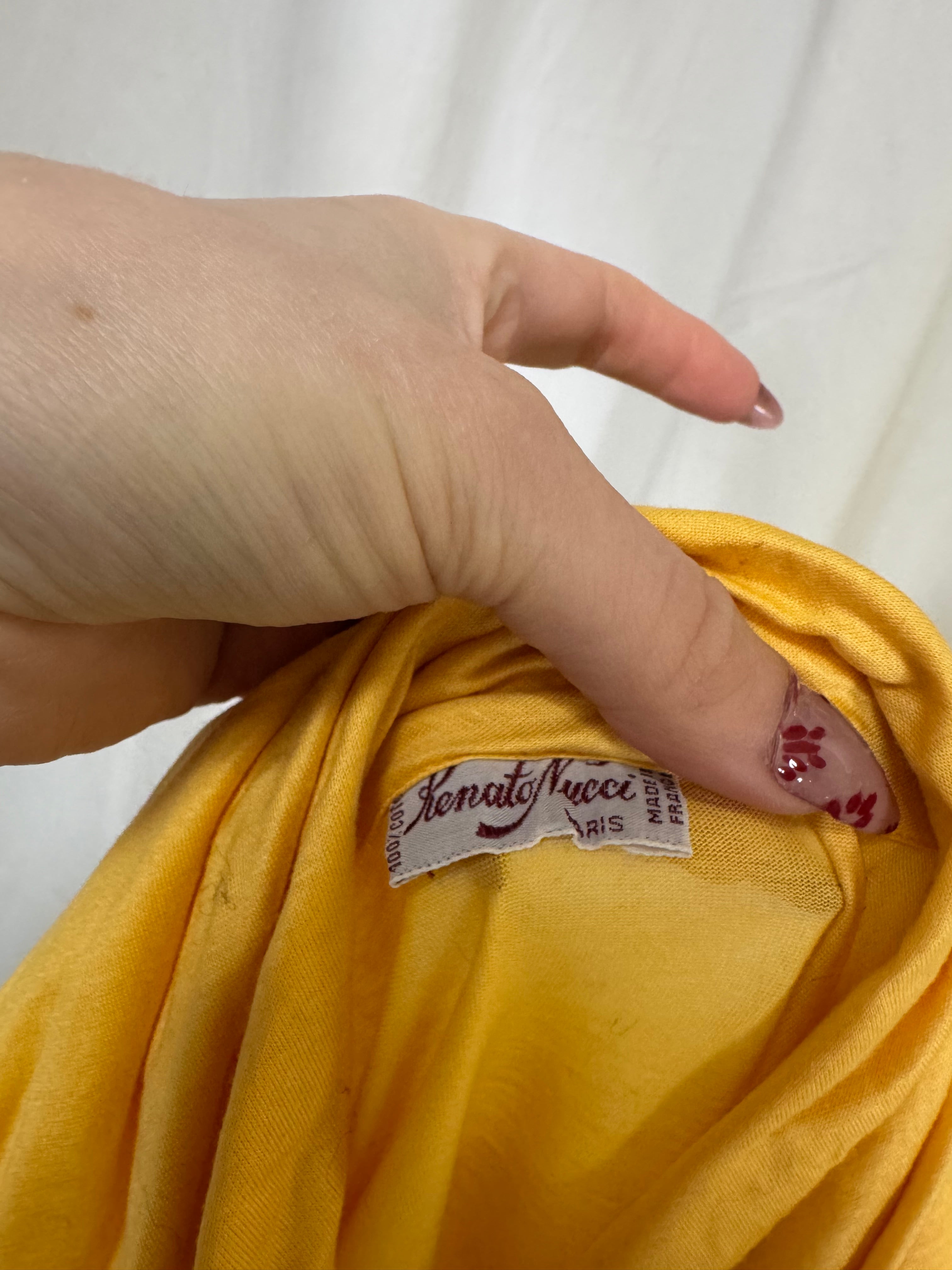 Blouse jaune 80s