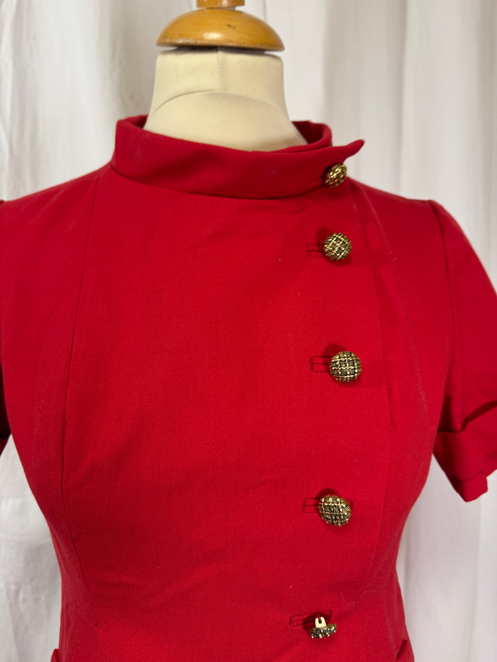 Robe rouge vintage 60s