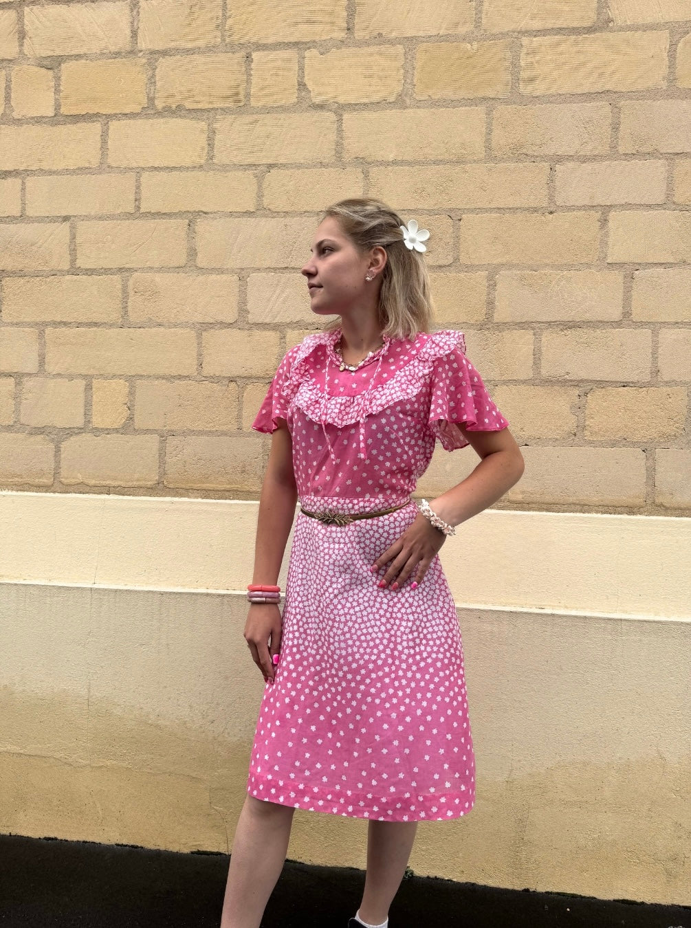 Robe à fleurs 70s