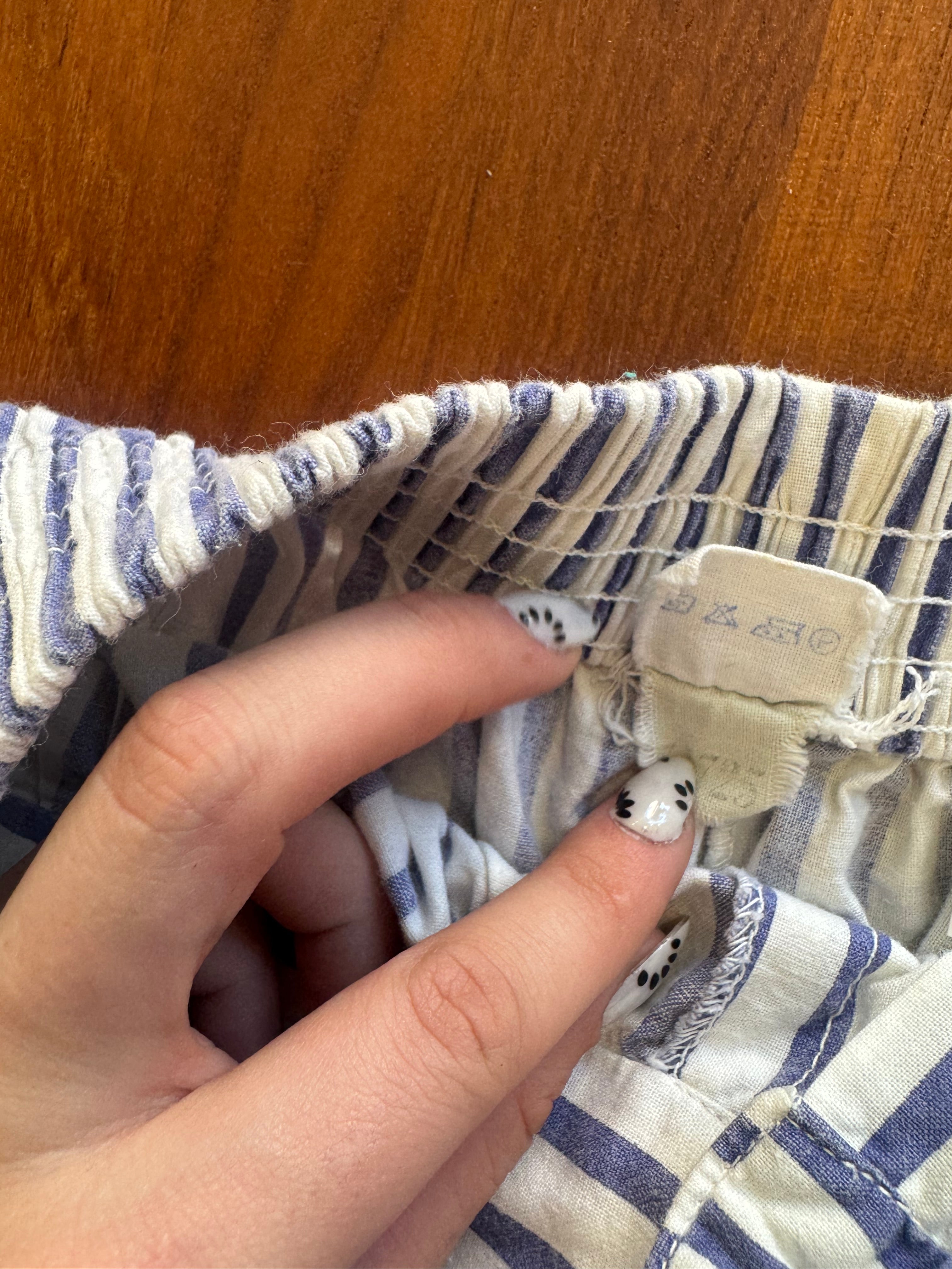 Short à rayures