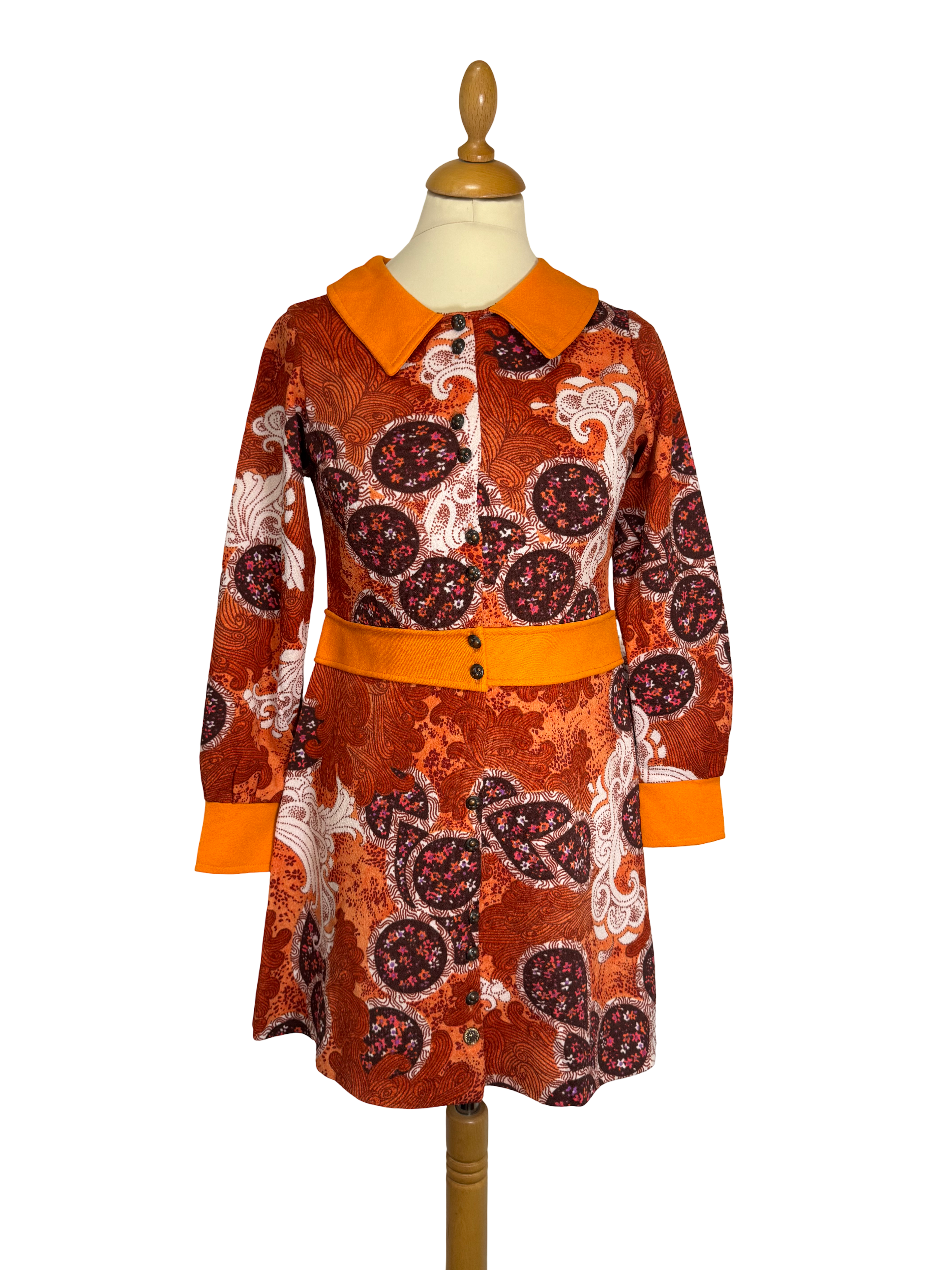 Robe courte à fleurs 70s