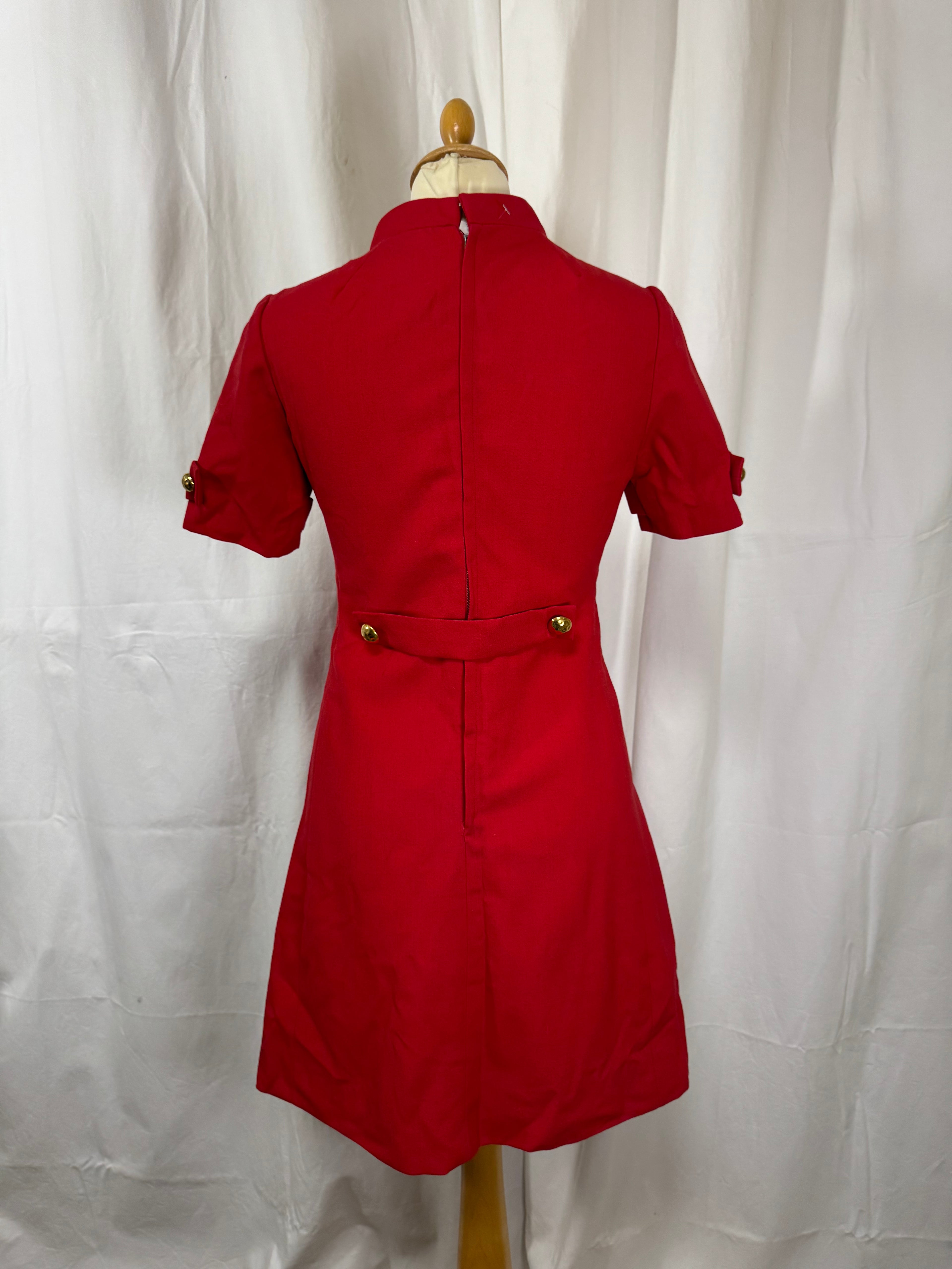 Robe rouge vintage 60s