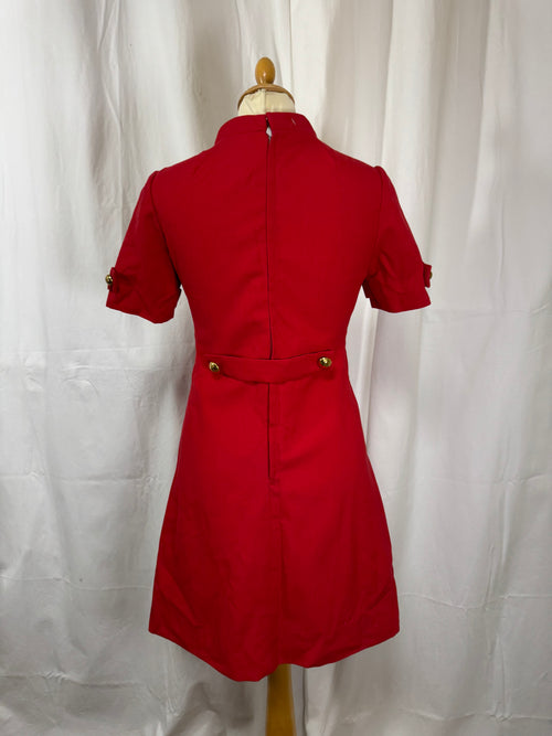 Robe rouge vintage 60s