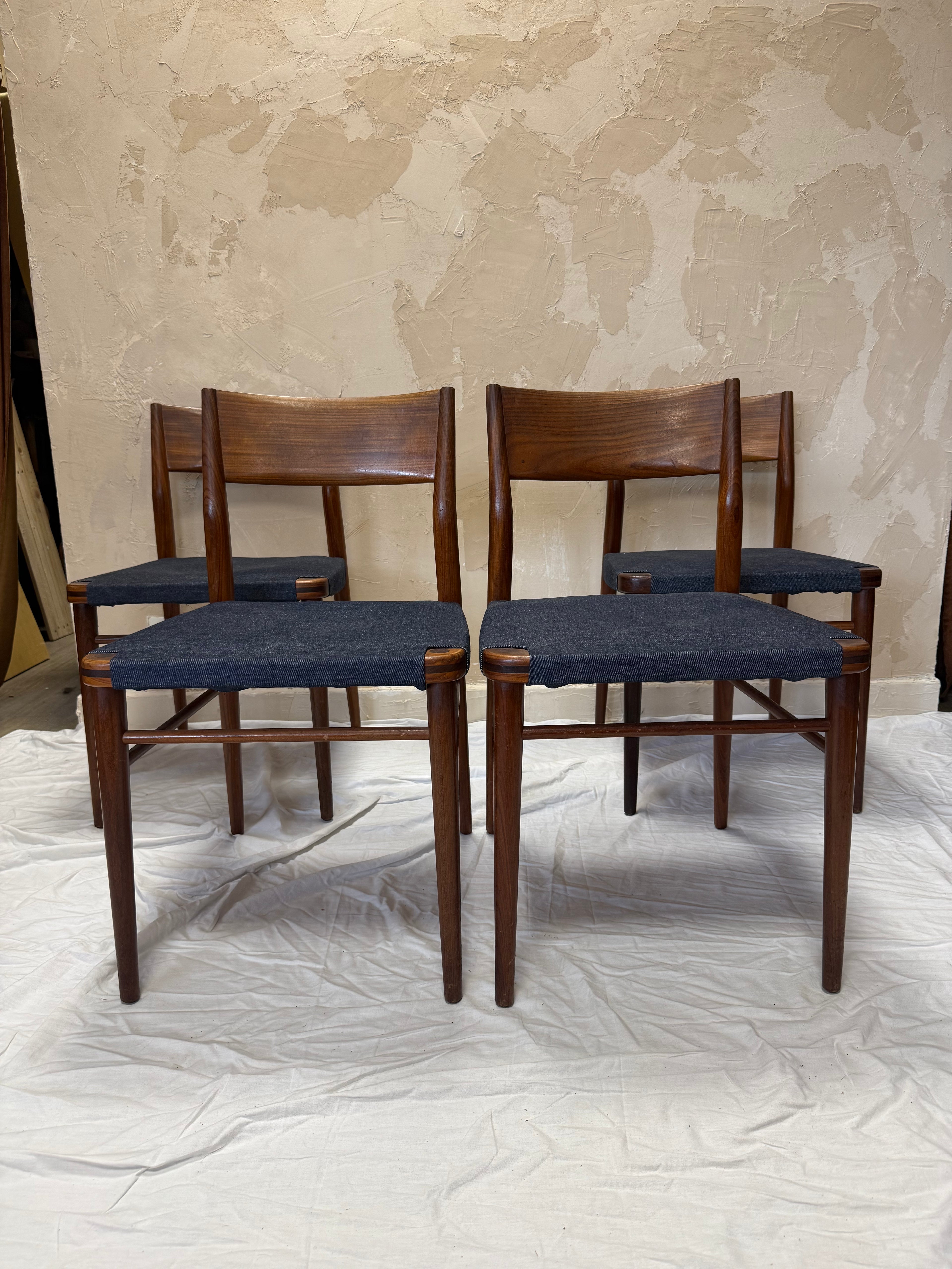 Chaises scandinaves en teck 1970