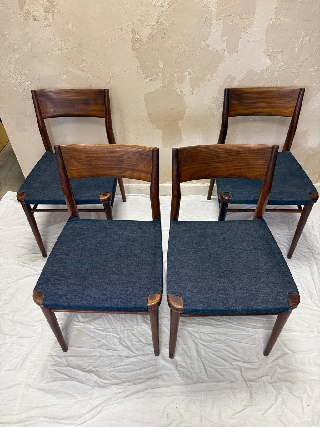 Chaises scandinaves en teck 1970