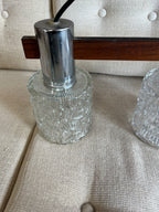 Suspension scandinave palissandre et chrome 1970