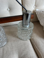 Suspension scandinave palissandre et chrome 1970