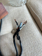 Suspension scandinave palissandre et chrome 1970