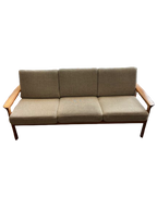 Banquette scandinave en teck massif 1970