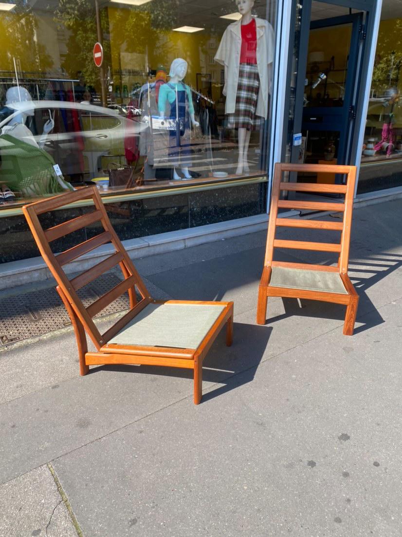 Paire de chauffeuses Scandinaves de Grete Jalk