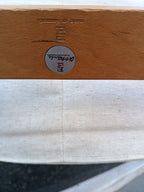 Transat scandinave en hêtre et toile de jute.
