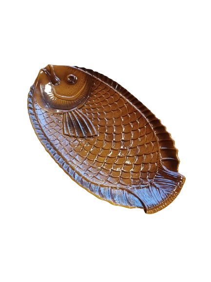 Plat en céramique de Sarguemines poisson