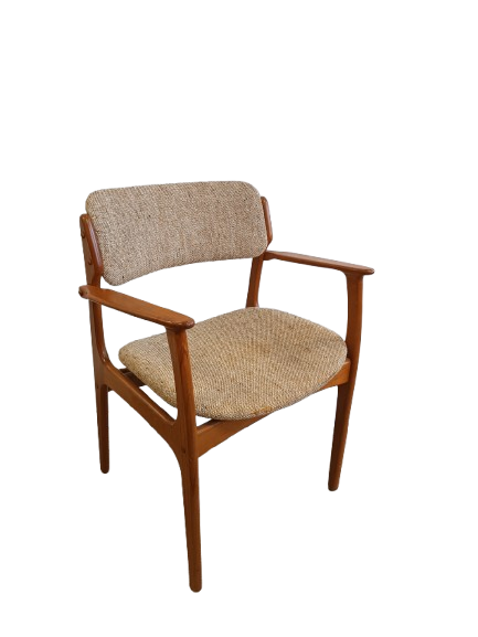 Fauteuil de bureau scandinave en teck massif