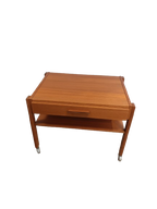 Desserte scandinave à roulettes années 70's