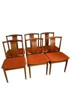 Chaises scandinaves en teck massif 1960