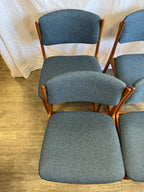 Chaises scandinaves en teck massif Erik Buch 1960