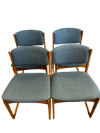 Chaises scandinaves en teck massif Erik Buch 1960