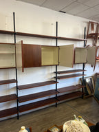 Bibliothèque scandinave en teck et acier 1970