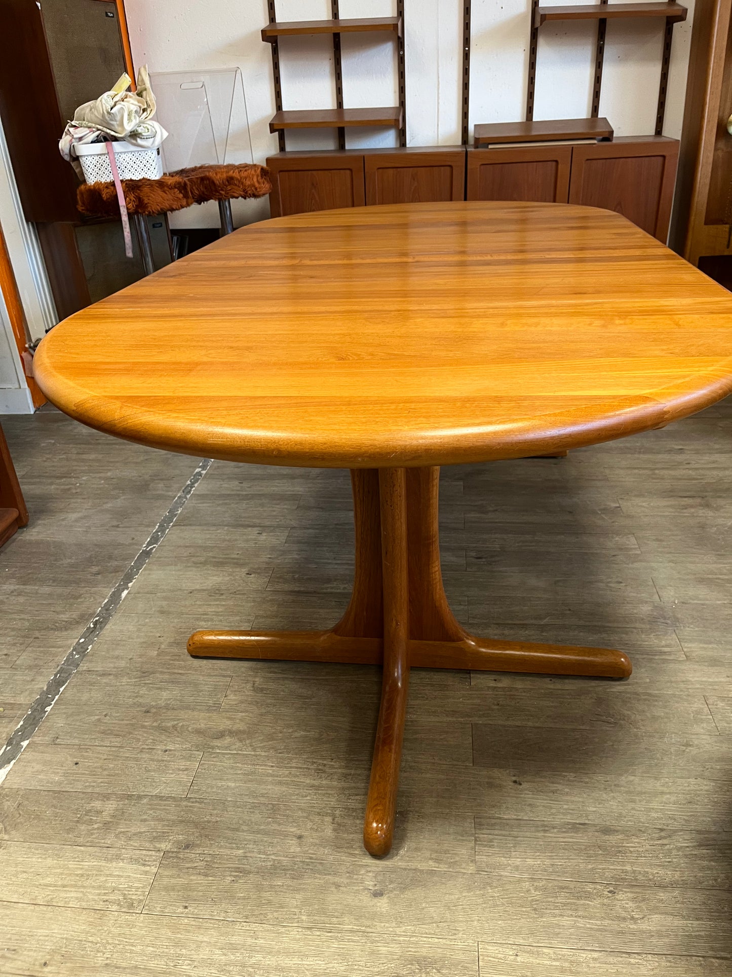 Table à manger scandinave en teck massif Juul Kristiansen 1960