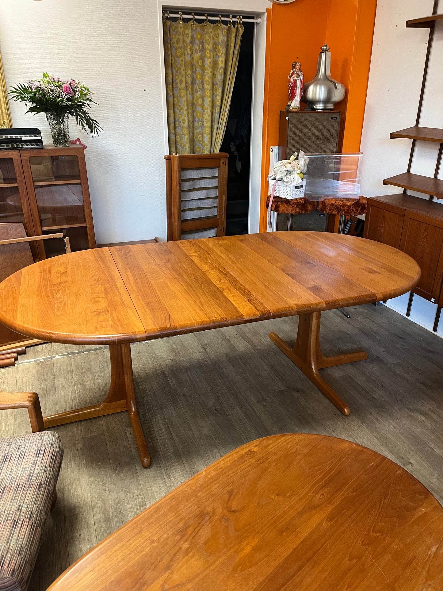 Table à manger scandinave en teck massif Juul Kristiansen 1960