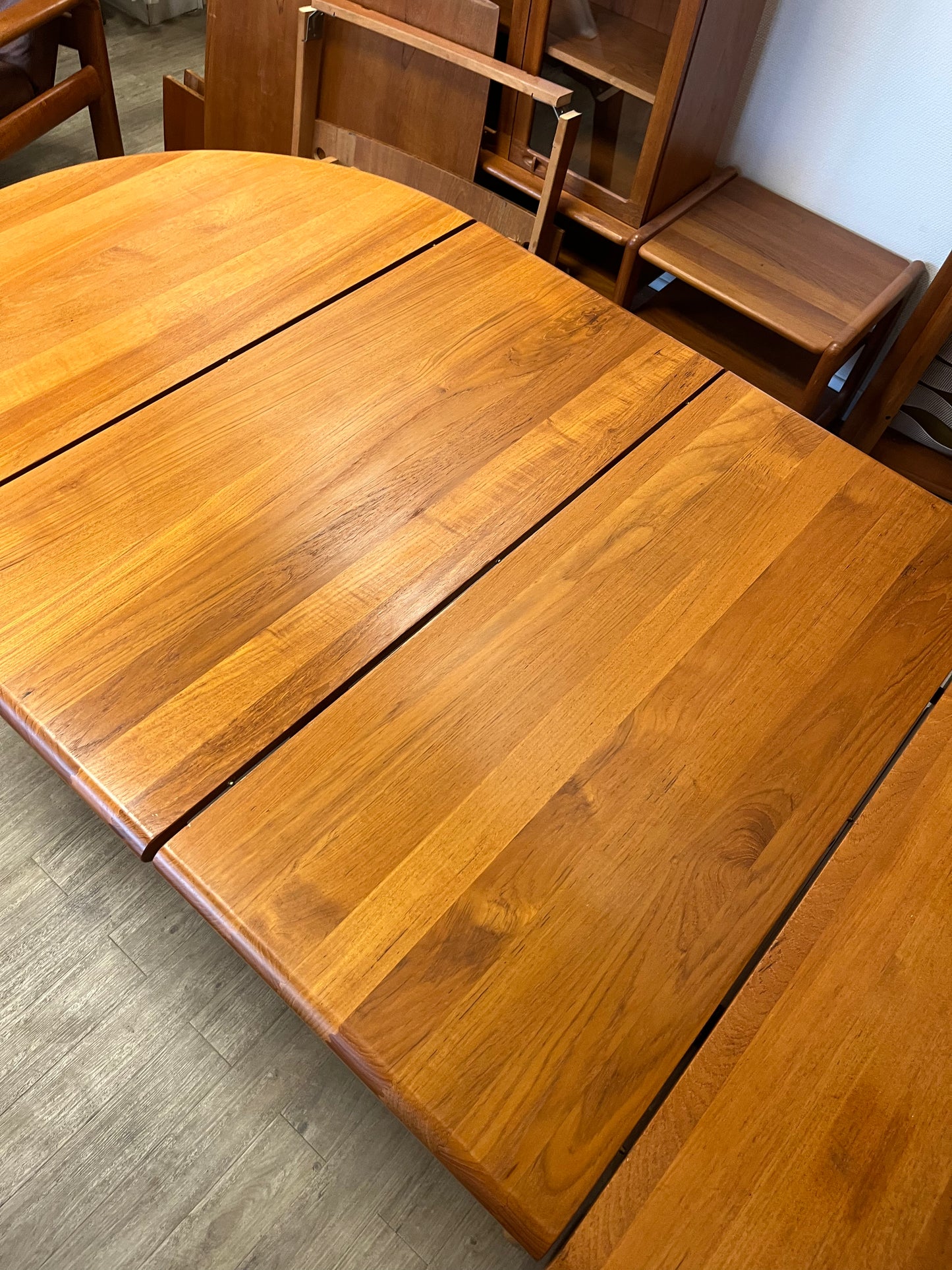 Table à manger scandinave en teck massif Juul Kristiansen 1960