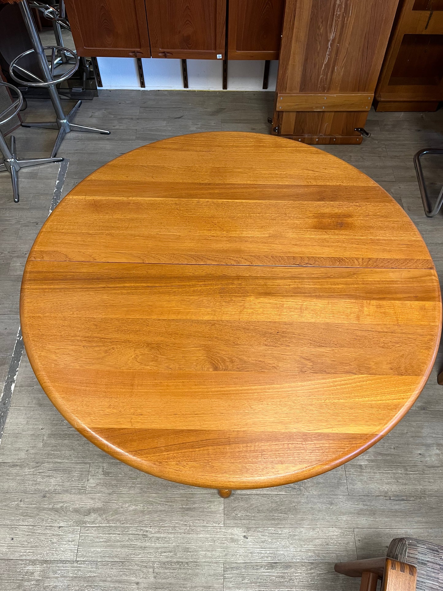 Table à manger scandinave en teck massif Juul Kristiansen 1960
