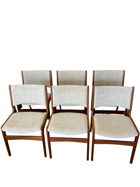 Chaise scandinaves Erik Buck 1960