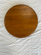 Plateau pivotant scandinave en teck massif 1970