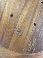 Plateau pivotant scandinave en teck massif 1970