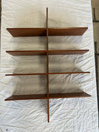 Étagère murale scandinave en teck 1970