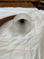 Applique murale scandinave en teck massif 1970