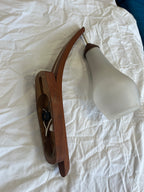 Applique murale scandinave en teck massif 1970